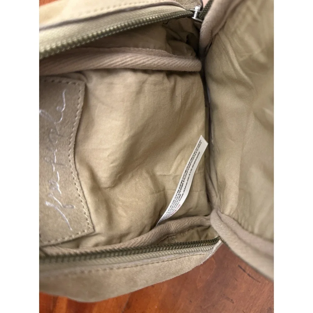 FREE PEOPLE Hudson Suede Sling Bag Taupe Tan Crossbody Backpack Travel Festival